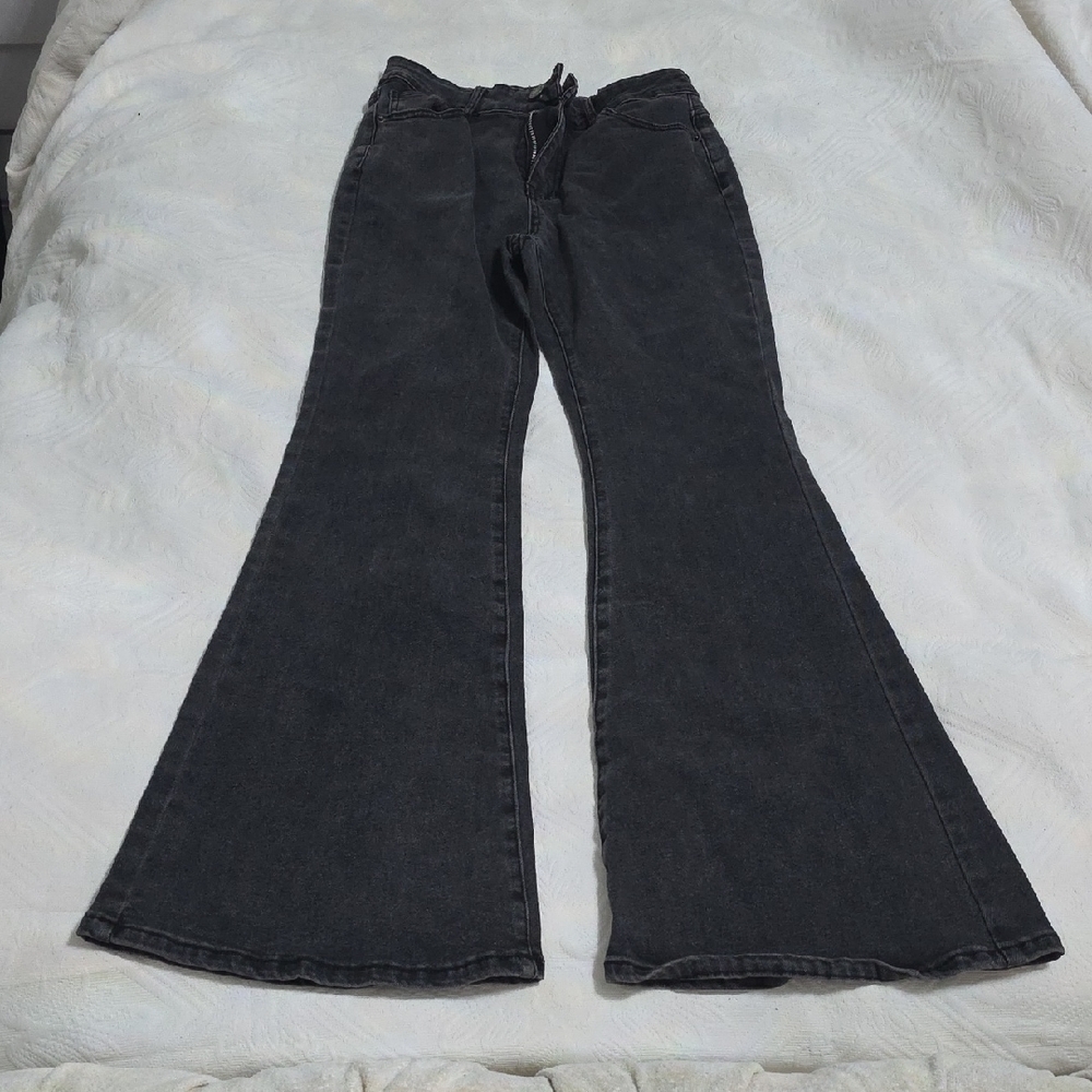 Women's Black Flared Jeans